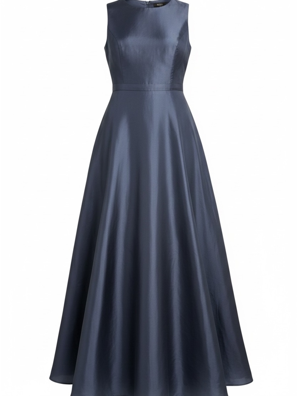 Vintage J. Crew 100% Silk Taffeta Gown Navy Size 4 Bridesmaid Y2K Formal Dress